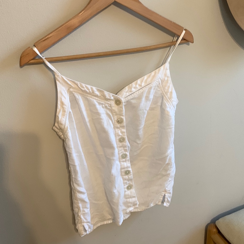 Abercrombie & Fitch White Button Down Top